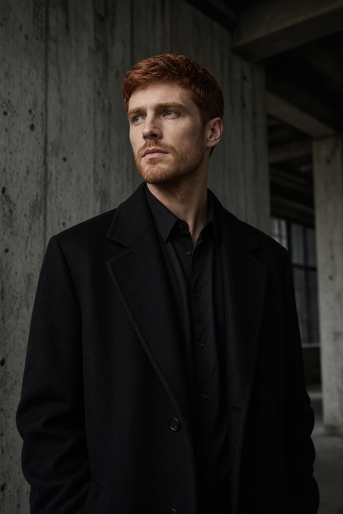 Calder, Auburn, overcoat